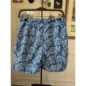 Vineyard Vines Chappy Pink Fish Skeleton Swim Trunks $100 XS